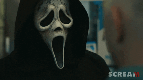 Staring Ghostface GIF
