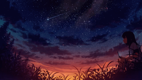 Starry Night Anime GIF