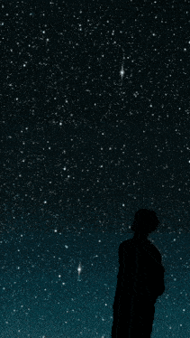 Starry Night Sky Wishing On A Star GIF