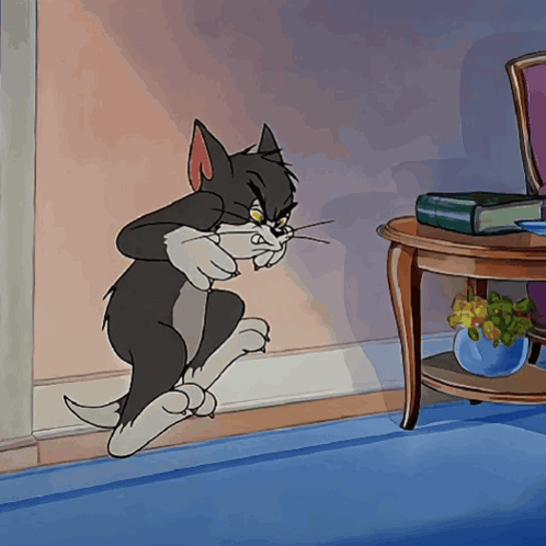 Startled Tom GIF. This 498 x 498 animated GIF is part of our surprised collection. Related themes include jumpscare, shocked, tom and jerry. Created by…