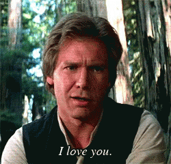 Starwars Iloveyou GIF. This 250 x 240 animated GIF is part of our han solo i know collection. View the original animation, share it, or browse related GIFs.