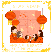 Stay Home And Celebrate The New Year Stay At Home Sticker