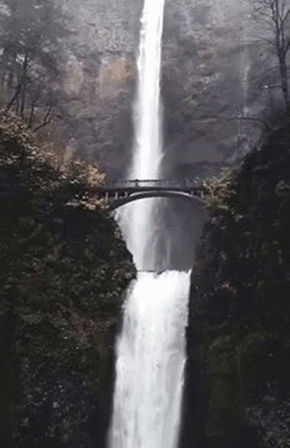 Steep Waterfalls Nature Background GIF