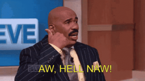 Steve Harvey Hell No GIF