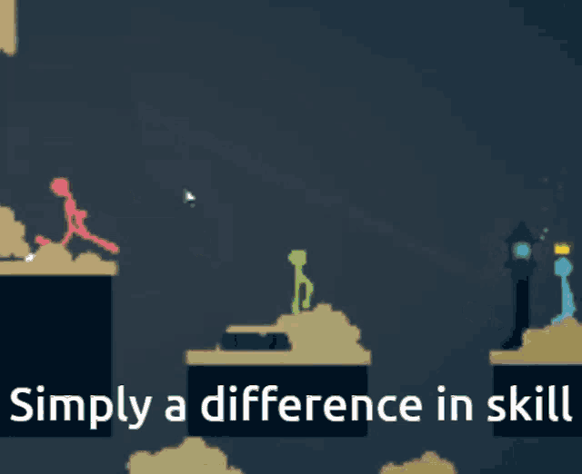 Stick Fight Simply A Difference In Skill GIF