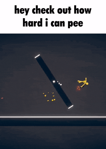 Stick Fight The Game Hey Check Out How Hard I Can Pee GIF