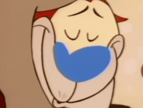Stimpy J Cat Blush GIF