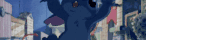 Stitch Dancing Across City Sticker