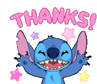 Stitch Thanks Sticker