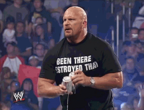 Stone Cold Drinking Felton GIF. This 498 x 379 animated GIF is part of our stone cold steve austin beer collection. Related themes include beer, drinking…
