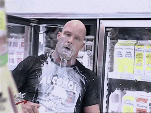 Stone Cold Steve Austin Milk GIF. This 498 x 371 animated GIF is part of our stone cold steve austin beer collection. Created by tehanon. View the original…