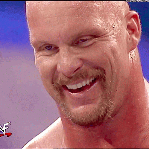 Stone Cold Steve Austin Smile GIF. This 498 x 498 animated GIF is part of our stone cold hell yeah collection. Related themes include laughing, smile, wwe…