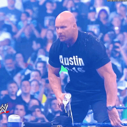 Stone Cold Steve Austin Wrestle Mania GIF. This 498 x 498 animated GIF is part of our stone cold hell yeah collection. Related themes include wwe. Created…