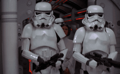 Stormtroopers Princess Leia GIF