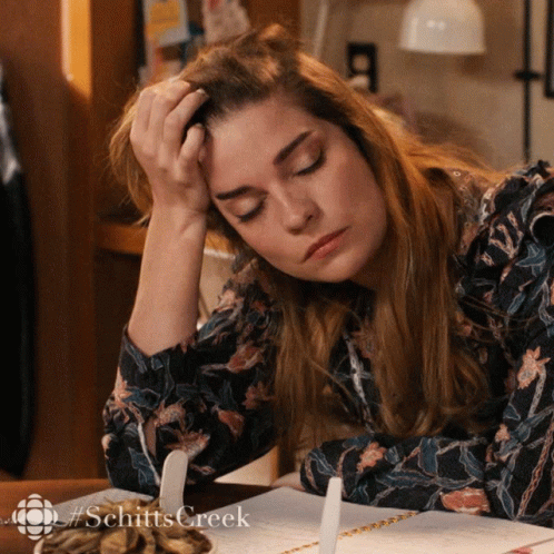 Stressed Annie Murphy GIF