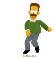 Stupid Flanders Simpsons Sticker