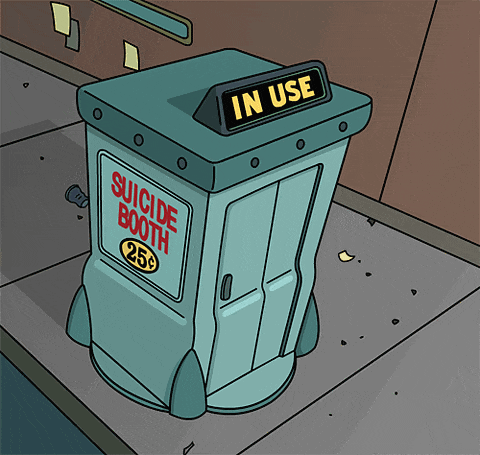 Suicide Booth Futurama GIF