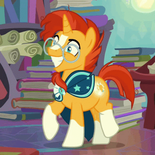 Sunburst Mlp GIF. This 498 x 498 animated GIF is part of our lil sebastian collection. Related themes include dance, excited, happy. Created by Mizzert…