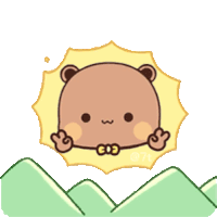 Sunrise Bear Sticker