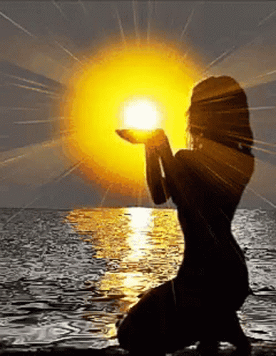 Sunset Girl GIF