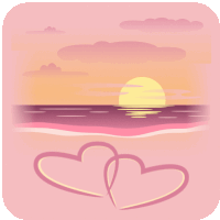 Sunset Summer Fun Sticker