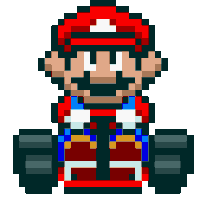Super Mario Kart Mario Sticker
