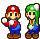 Super Mario Luigi Sticker