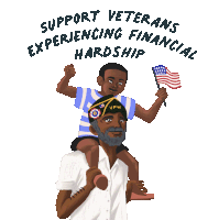 Support Veterans Experiencing Financial Hardship Support Our Troops Sticker