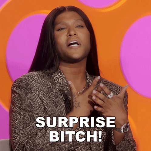 Surprise Bitch Law Roach GIF. This 498 x 498 animated GIF is part of our surprise bitch collection. Created by RuPaulsDragRace. View the original animation…