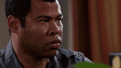 Sweat Jordan Peele GIF