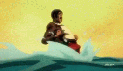 Swimming Black Dynamite GIF
