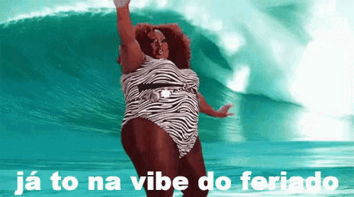 Tô Na Vibe Do Feriado Pegando Uma Onda GIF
