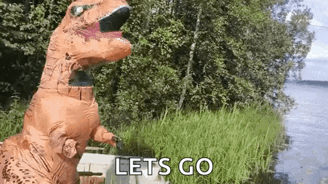 T Rex Front Flip GIF