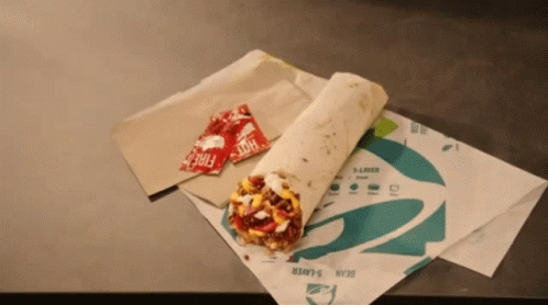 Taco Bell Cheesy Double Beef Burritos GIF
