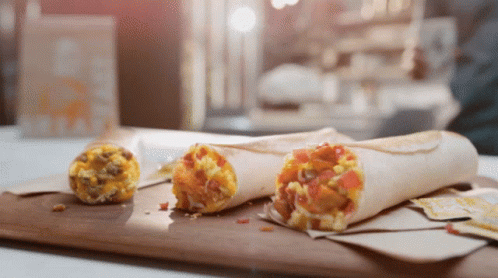 Taco Bell Toasted Breakfast Burrito GIF