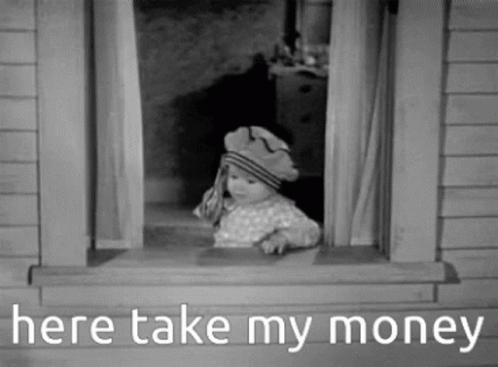Take My Money GIF. This 498 x 367 animated GIF is part of our throwing money away collection. Created by cbr7380. View the original animation, share it, or…