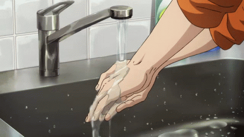 Takehisa Hinawa Wash Hands GIF. This 498 x 280 animated GIF is part of our lavado de manos collection. Created by Ronamus. View the original animation…