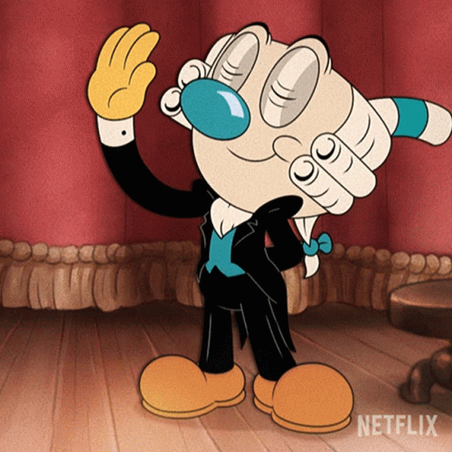 Taking A Bow Mugman GIF