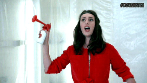 Taskmaster Jessica Knappett GIF. This 498 x 281 animated GIF is part of our mlg air horn collection. Related themes include shouting. Created by…