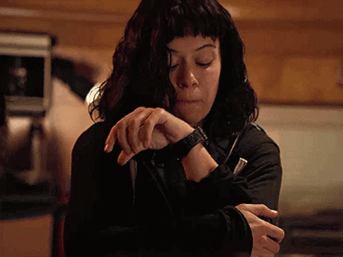 Tatiana Maslany Orphan Black GIF. This 498 x 373 animated GIF is part of our looking at watch collection. Related themes include hulk, mika, waiting…