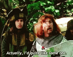 Tea Monty Python And The Holy Grail GIF. This 244 x 190 animated GIF is part of our monty python holy grail collection. Related themes include monty python…