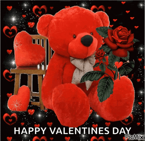 Teddy Bear Hearts GIF