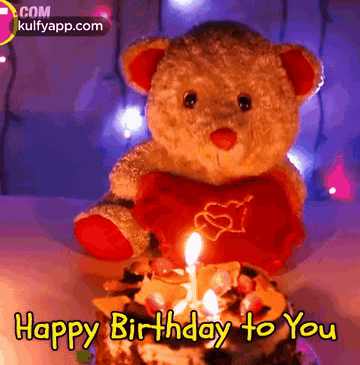 Teddy Wishing Happy Birthday.Gif GIF