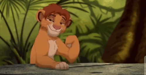 Teenage Simba Snail Slurping Lion King GIF