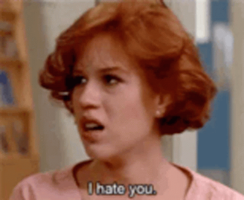 Teodeio I Hate You GIF. This 498 x 407 animated GIF is part of our molly ringwald collection. Related themes include angry, cry, i hate you. Created by…