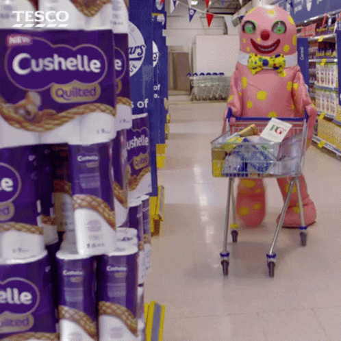 Tesco Cushelle GIF. This 498 x 498 animated GIF is part of our mr blobby collection. Related themes include pink. Created by andyhayden. View the original…