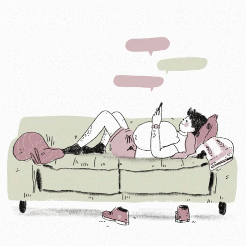 Texting Couch GIF