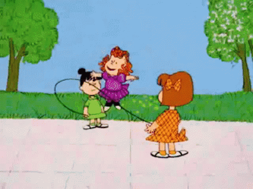 Tgif Skip Rope GIF. This 498 x 373 animated GIF is part of our pigpen charlie brown collection. Related themes include awkward, good vibes, summer. Created…
