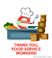 Thank You Food Service Workers Essential Employee Sticker