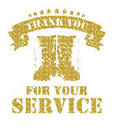 Thank You For Your Service Military Sticker